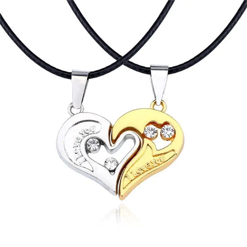 I Love You Best Friends Couple Necklace – Puzzle BFF, Key & Lock, Tai Chi Heart Pendants - Image 37