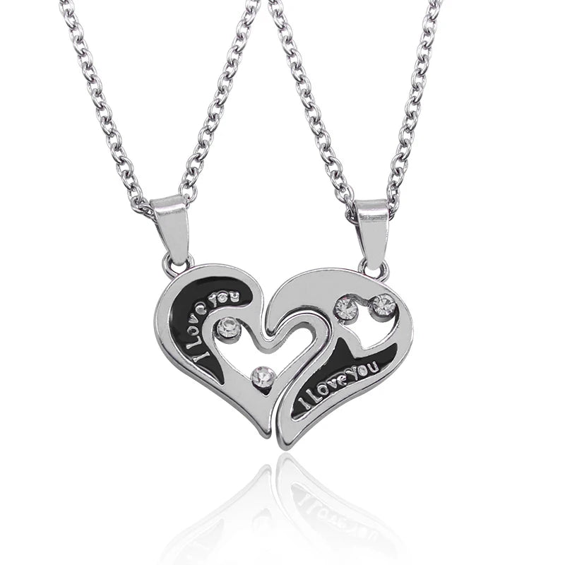 I Love You Best Friends Couple Necklace – Puzzle BFF, Key & Lock, Tai Chi Heart Pendants - Image 14