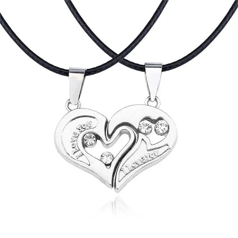 I Love You Best Friends Couple Necklace – Puzzle BFF, Key & Lock, Tai Chi Heart Pendants - Image 7
