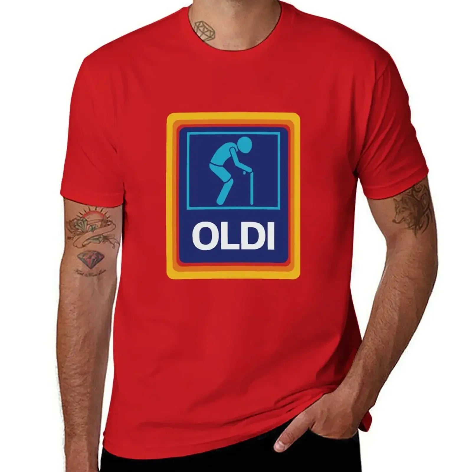 OLDI & ALDI Funny T-Shirt – Oversized Tee for Dad, Grandpa, Husband, or Boyfriend - Image 4
