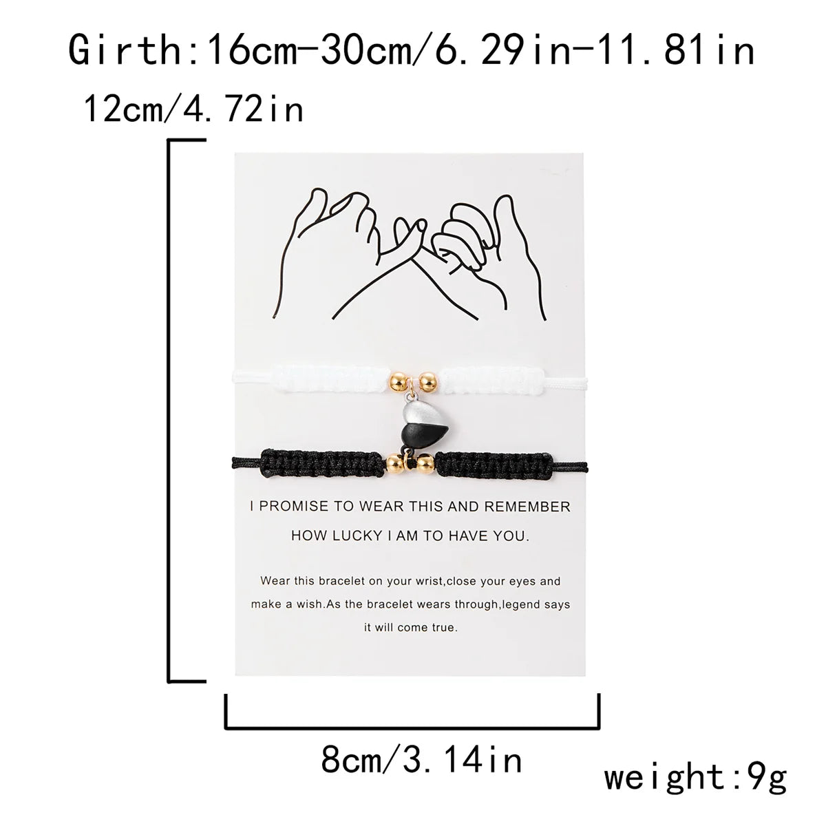 Romantic Heart Magnetic Attract Couple Bracelet Set - Image 10