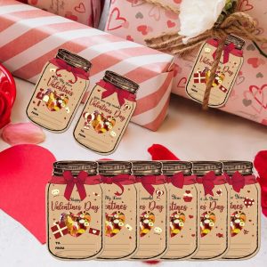 25pcs Valentine’s Day Greeting Cards – Romantic Handmade Postcards with 6 Designs