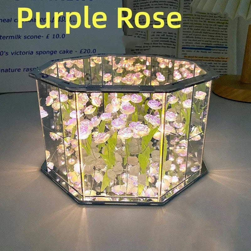 DIY Tulip Mirror Cube Lamp – 3D LED Nightlight Craft Kit & Handmade Gift - Image 12