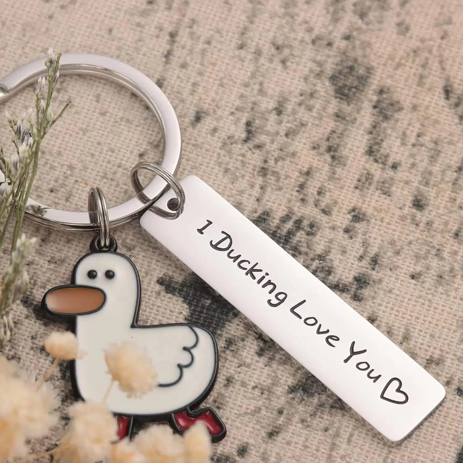 Funny Lover Gift “I Ducking Love You” Keychain - Image 3