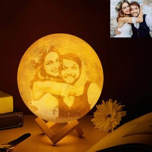 3D Printing Moon Lamp – Personalized Photo & Text Custom Night Light for Birthday, Mother’s Day & Valentine’s Gifts