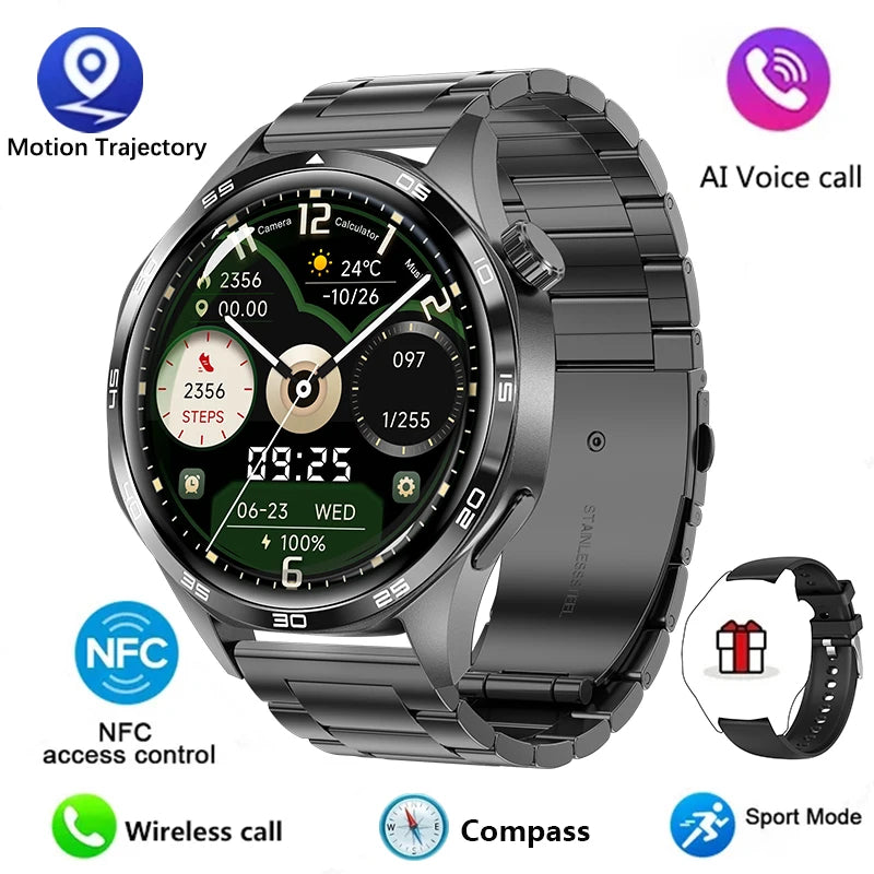 GT5 PRO Smart Watch for Men – 2024 AMOLED Display, Bluetooth Call, GPS, NFC & Compass - Image 11