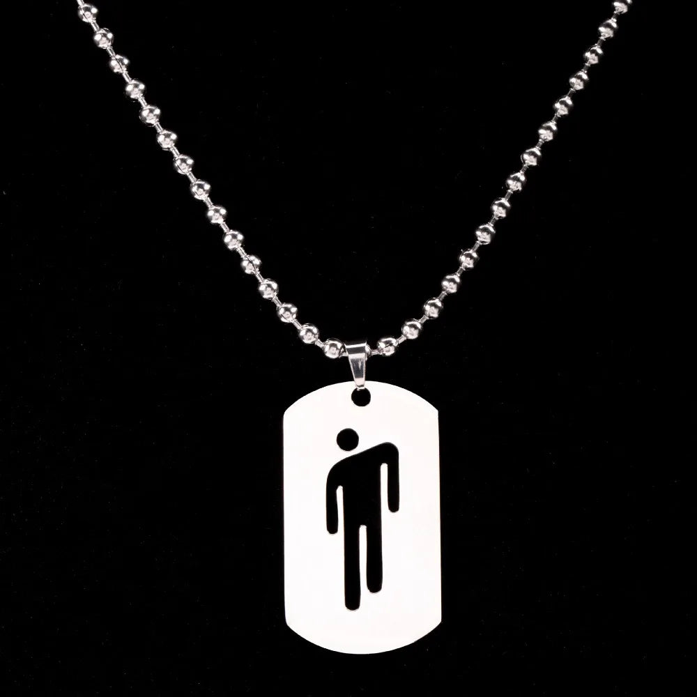 New Fashion Tilting Head Little Person Tag Pendant Necklace – Hip Hop Jewelry for Men & Women - Image 3