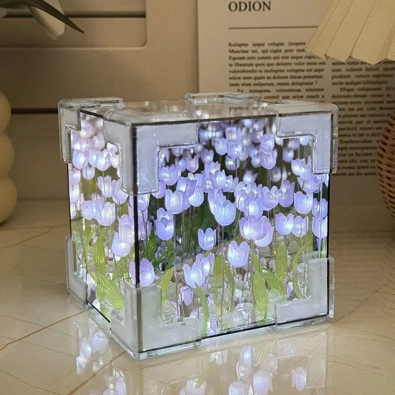 Handmade DIY Tulip Flower Cube Night Light - Image 7