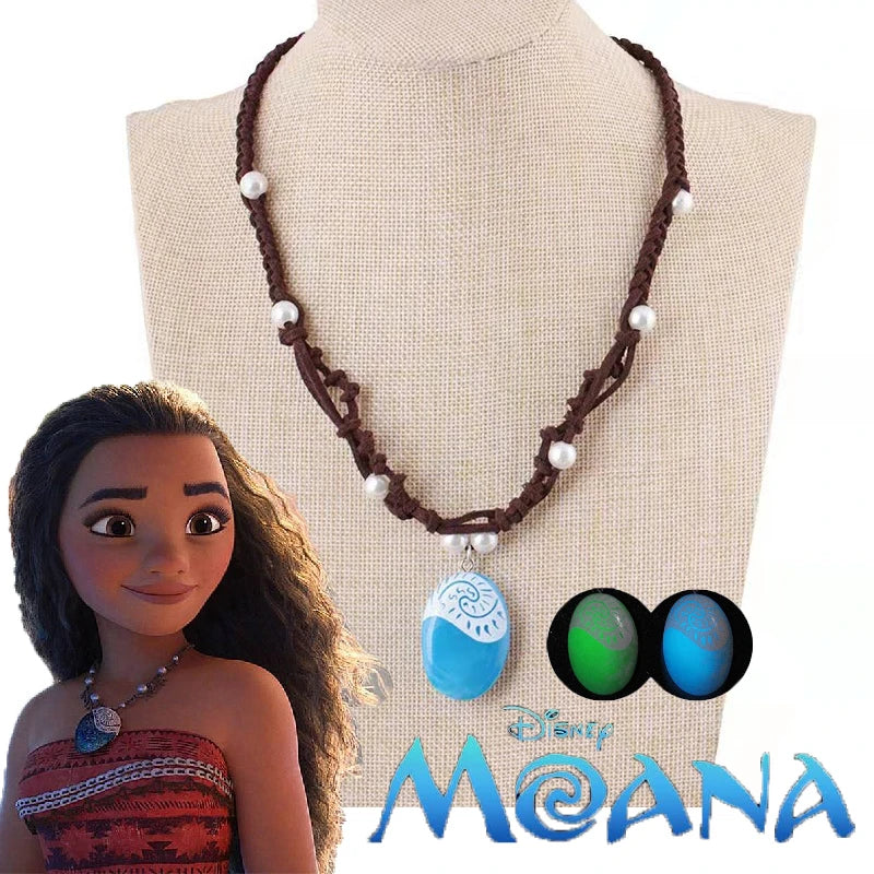 Disney Moana Ocean Necklace – Kawaii Cartoon Cosplay Jewelry for Girls & Kids