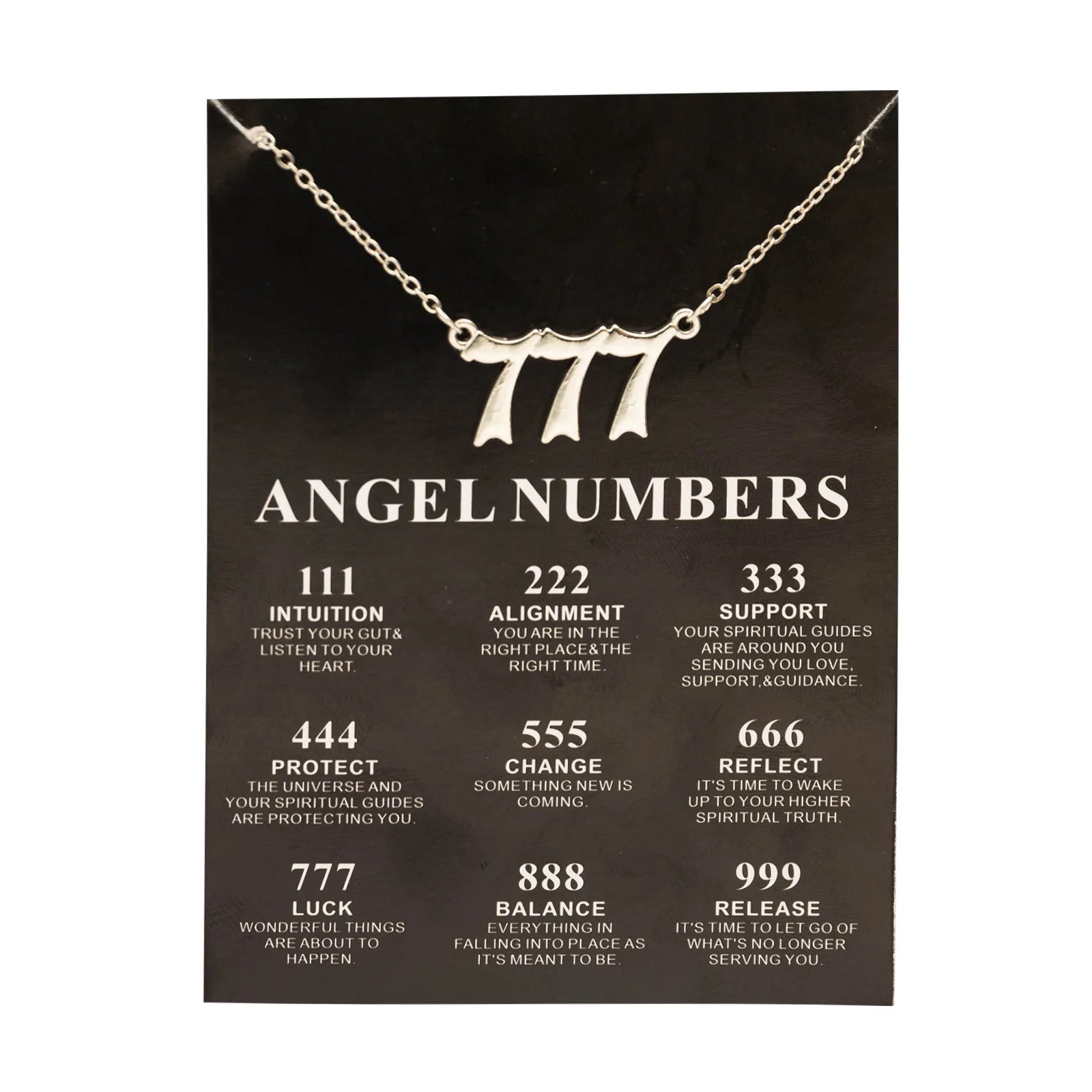 Fashion Alloy Gold Color Lucky Angel Numbers Wish 777 Pendant Necklace - Image 7