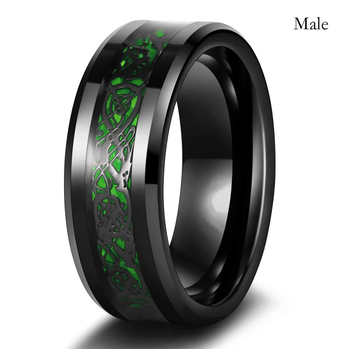 Fashion Couple Rings – Romantic Heart & Celtic Dragon Design Wedding Jewelry for Men & Women - Image 8