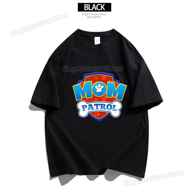 Cartoon Paw Patrol Dad & Mum Graphic T-Shirts – Matching Summer Outfits for Couples & Parents - Image 9