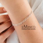 eManco Fine Bead Chain Bracelet – Simple & Versatile Stainless Steel Jewelry for Women