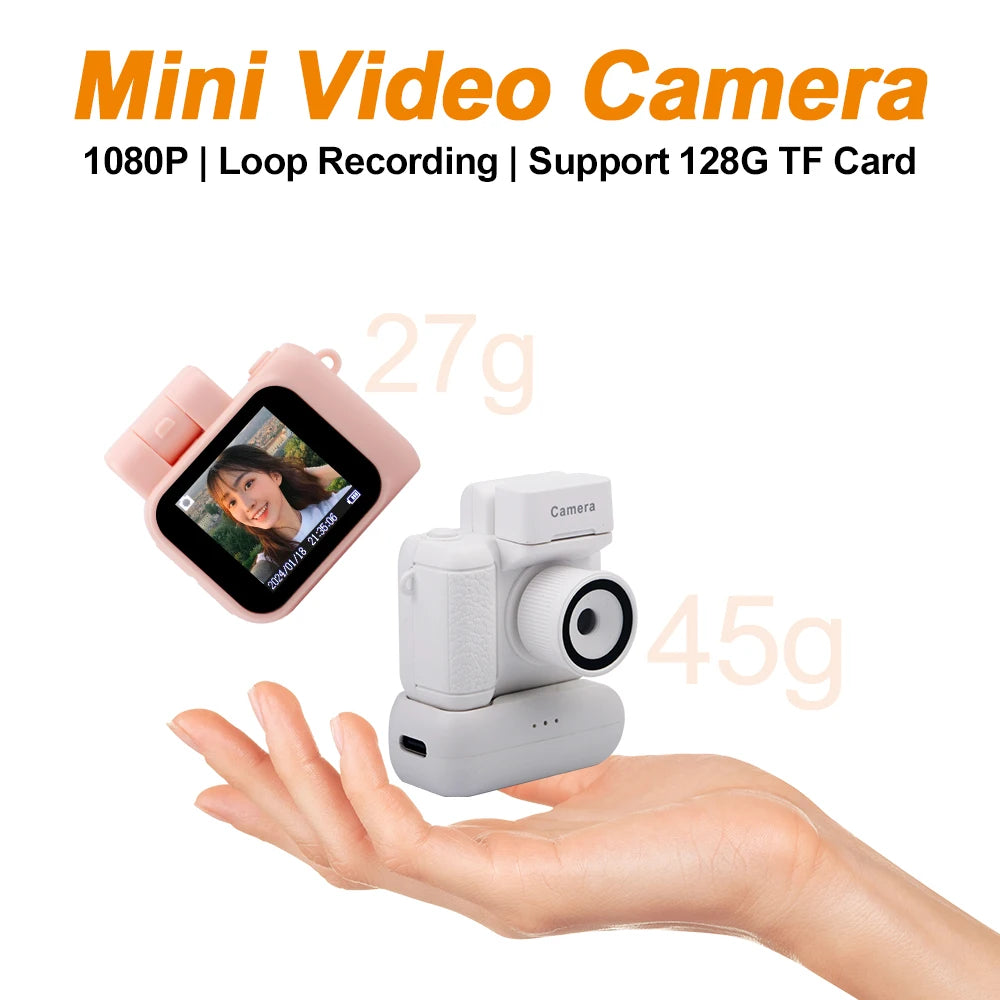 Y4000 Mini Camera with Screen – HD 1080p Portable Retro Video Recorder with Flash & Battery Dock - Image 2