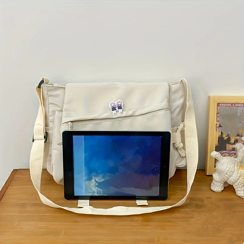 Men's Nylon Messenger Bag – Trendy Shoulder & Crossbody Bag for School or Daily Use - Image 4