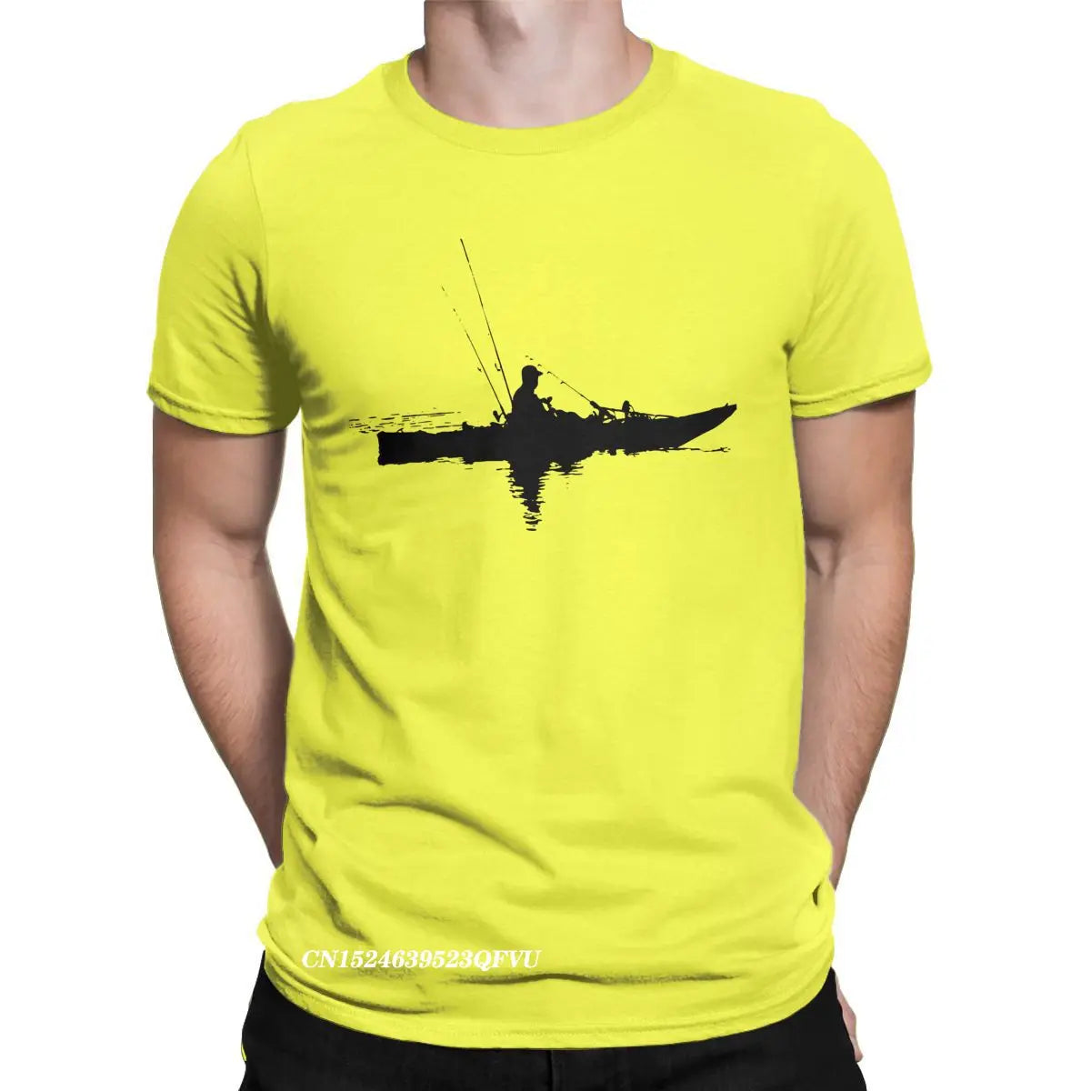 Unique Fisherman Kayak Fishing T-Shirt – Men’s Cotton Harajuku Style Tee - Image 15