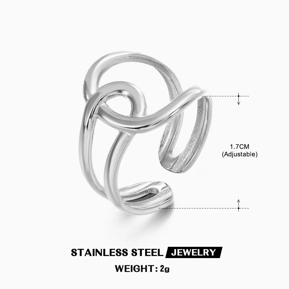 Gold Color Stainless Steel Heart Ring - Image 21