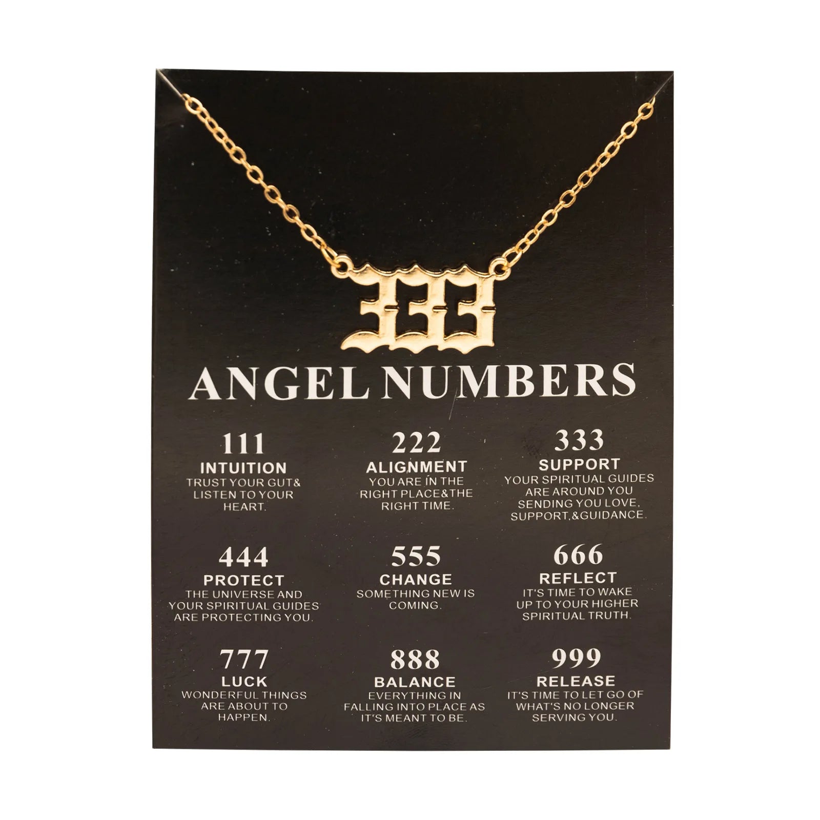 Fashion Alloy Gold Color Lucky Angel Numbers Wish 777 Pendant Necklace - Image 4