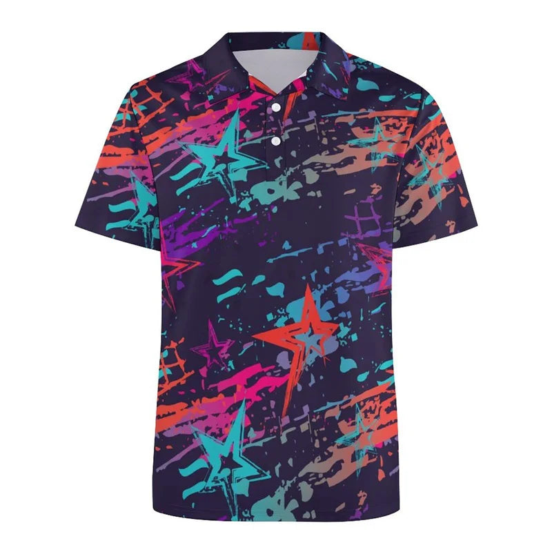 Fashion USA Flag Polo Shirt – Men’s 3D Print Short Sleeve Summer Lapel T-Shirt - Image 12