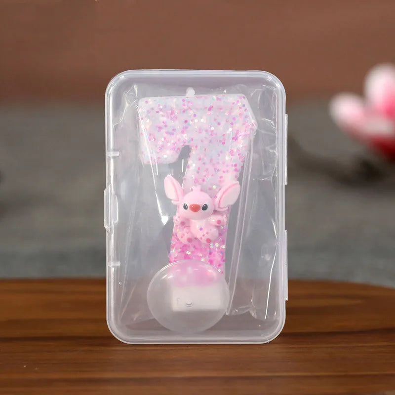 Disney Lilo & Stitch Digital Birthday Candle – Kawaii Stitch & Angel Party Decoration for Kids - Image 3